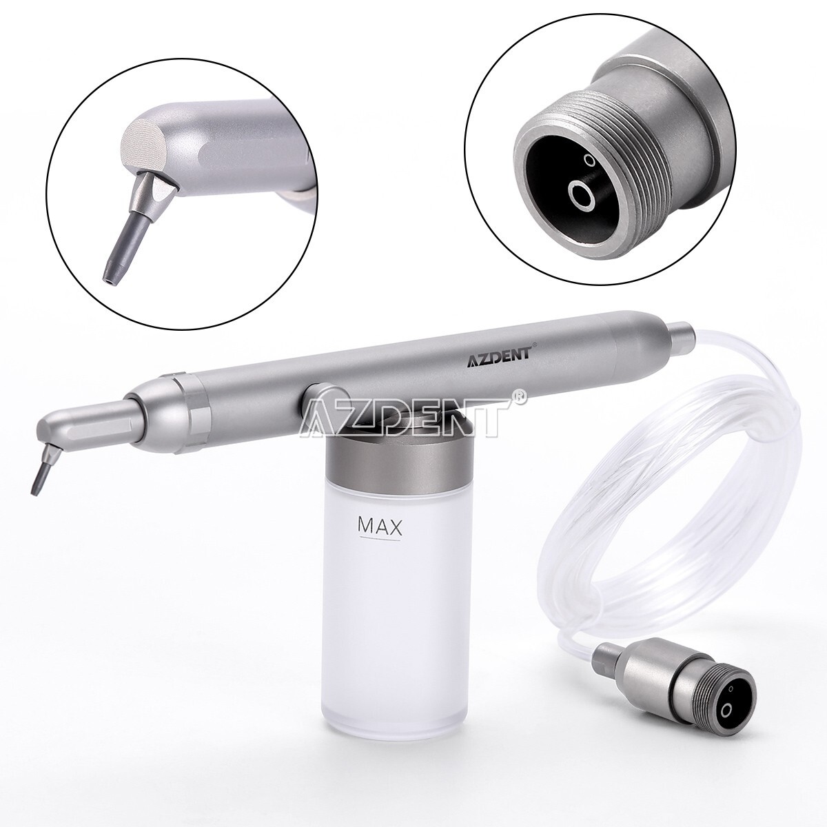 AZDENT Dental Alumina Air Abrasion Polisher Sandblaster Sandblasting Gun 2 Hole