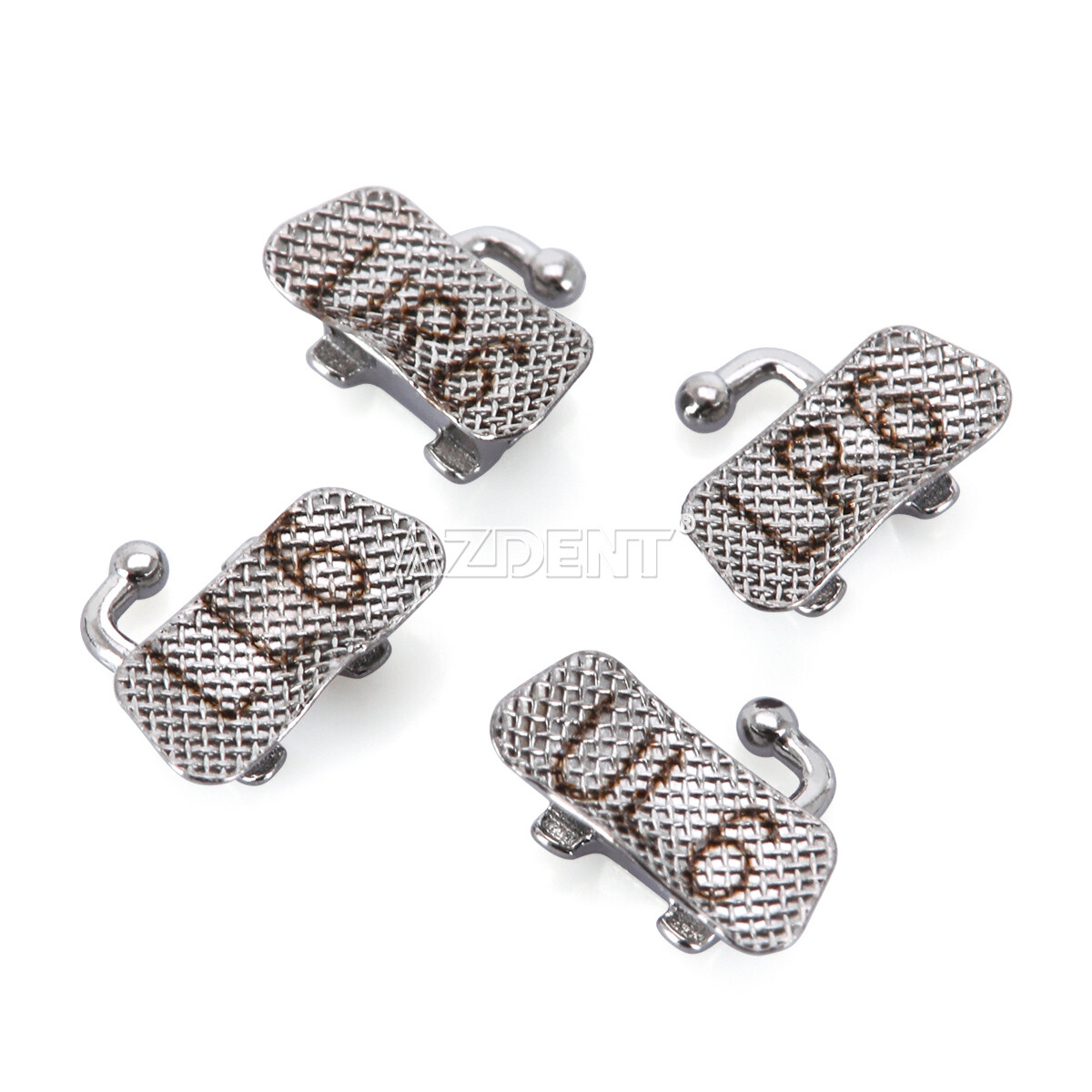 AZDENT Orthodontic Brackets Buccal Tube Dental Mini Roth Slot.022 345 Hooks