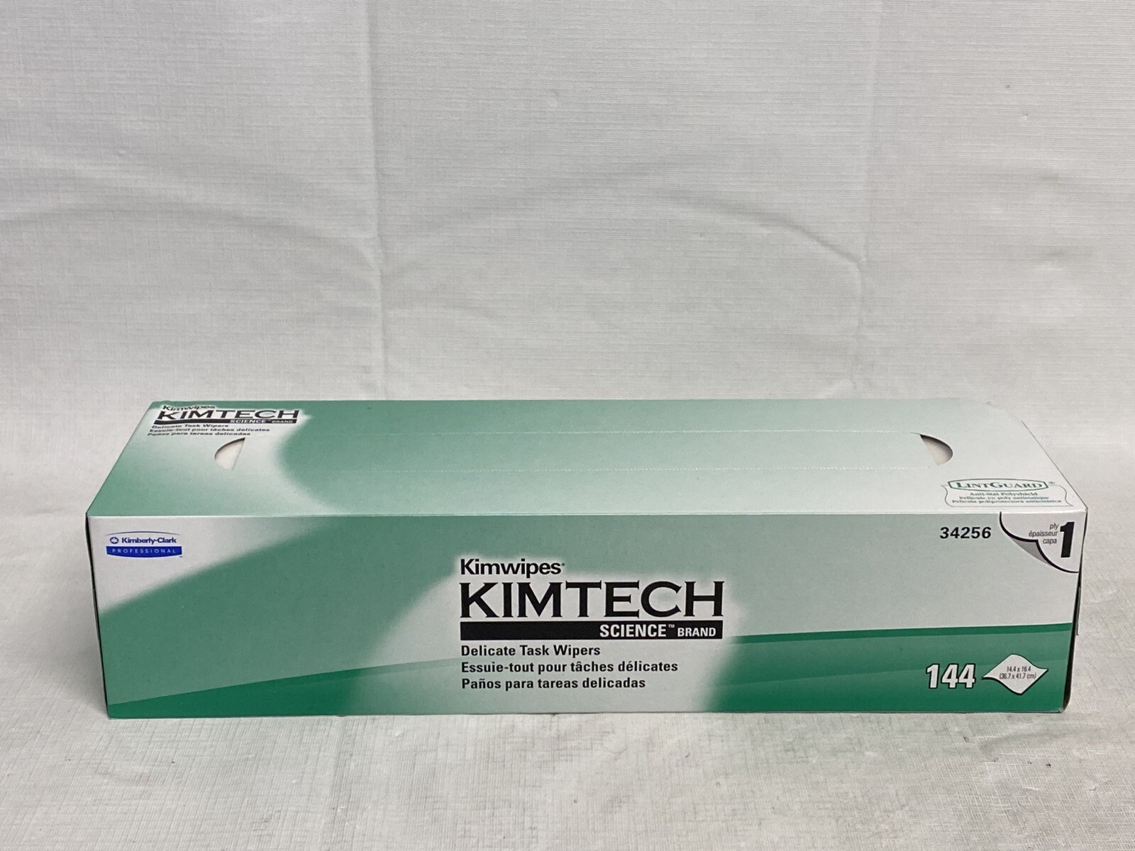 (2016) KIMTECH Kim Wipes Delicate Task Wiper 14.4″x16.4” 1-Ply 14×144/Pk 3425601