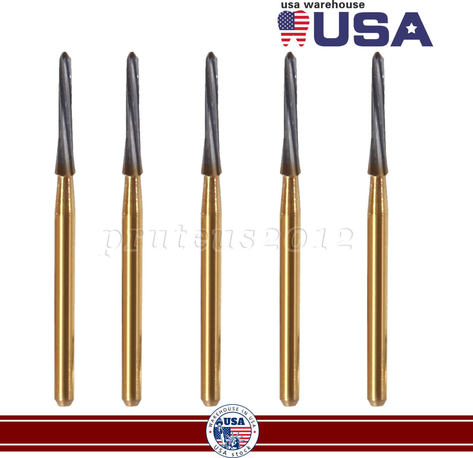 5 Pcs Dental Endodontic Tungsten Carbide Burs Set FG Endo-Z Zekrya 25mm Drill