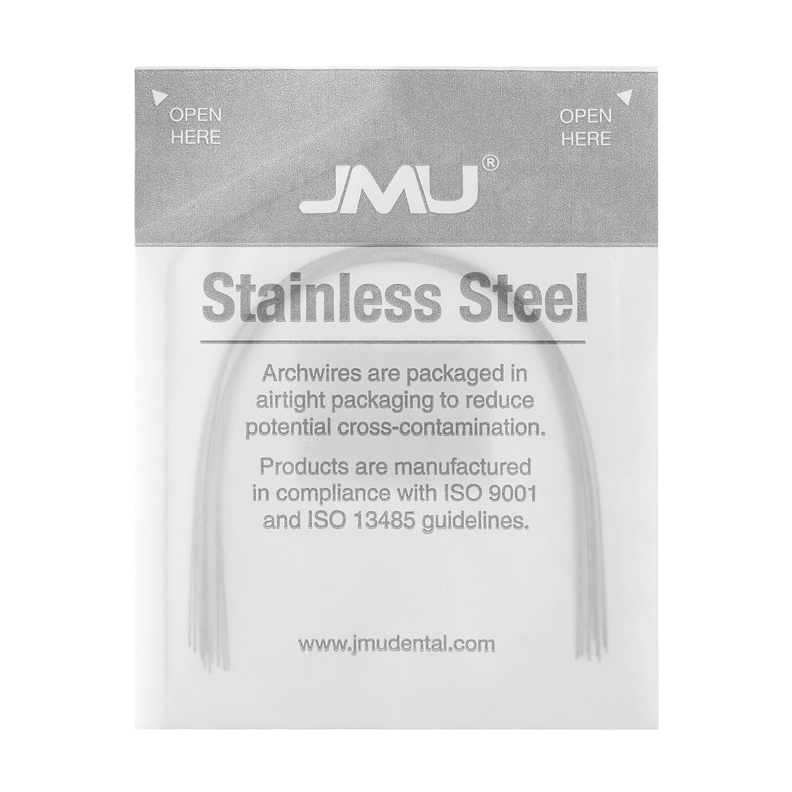 100pcs Dental Orthodontic Arch Wire Stainless Steel Rectangular Archwire Natural
