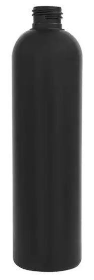 12oz 24-410 Cosmo round HDPE BLACK bottles – 1 Case (x306)