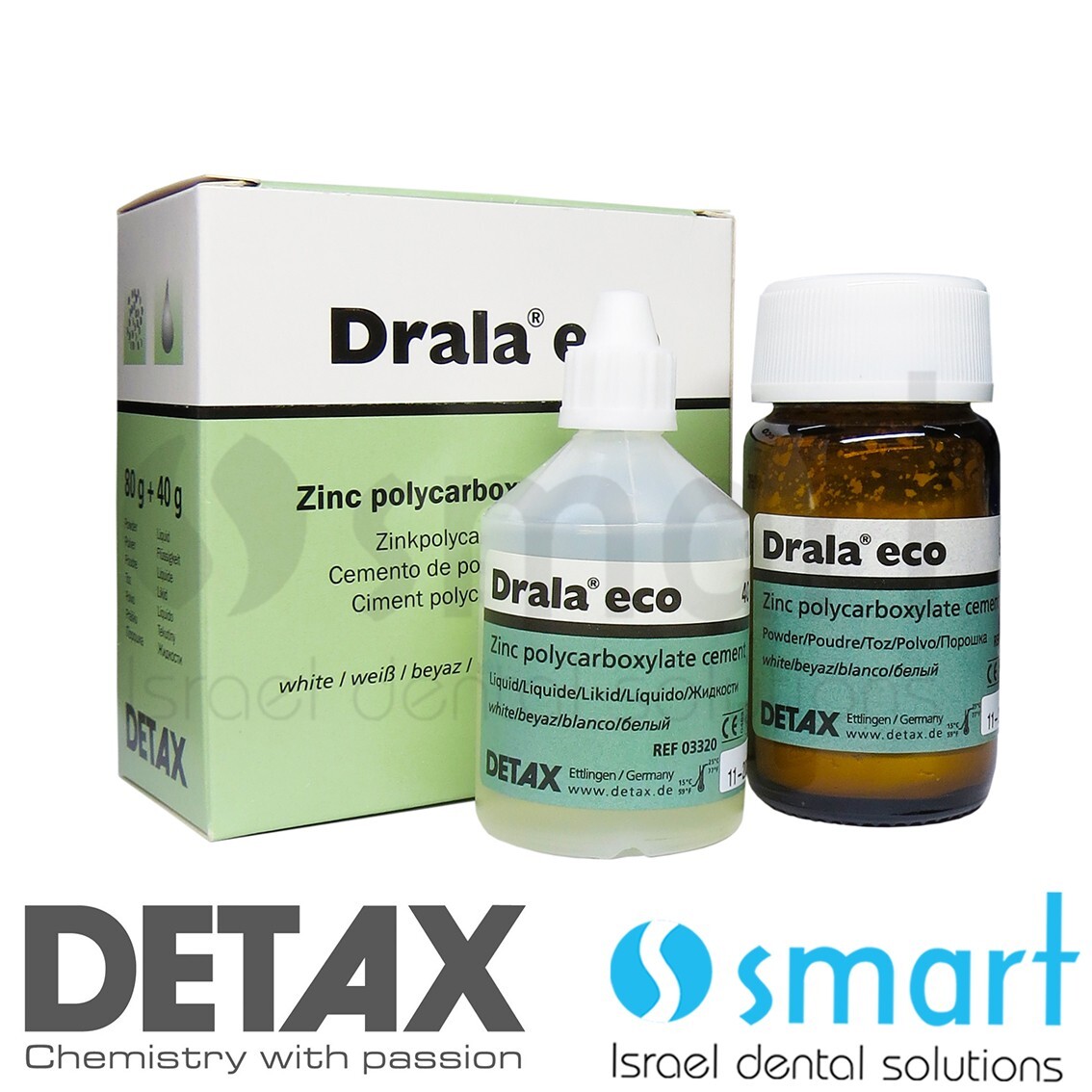 Zinc Polycarboxylate Dental Cement Drala eco Detax Germany powder liquid Jumbo