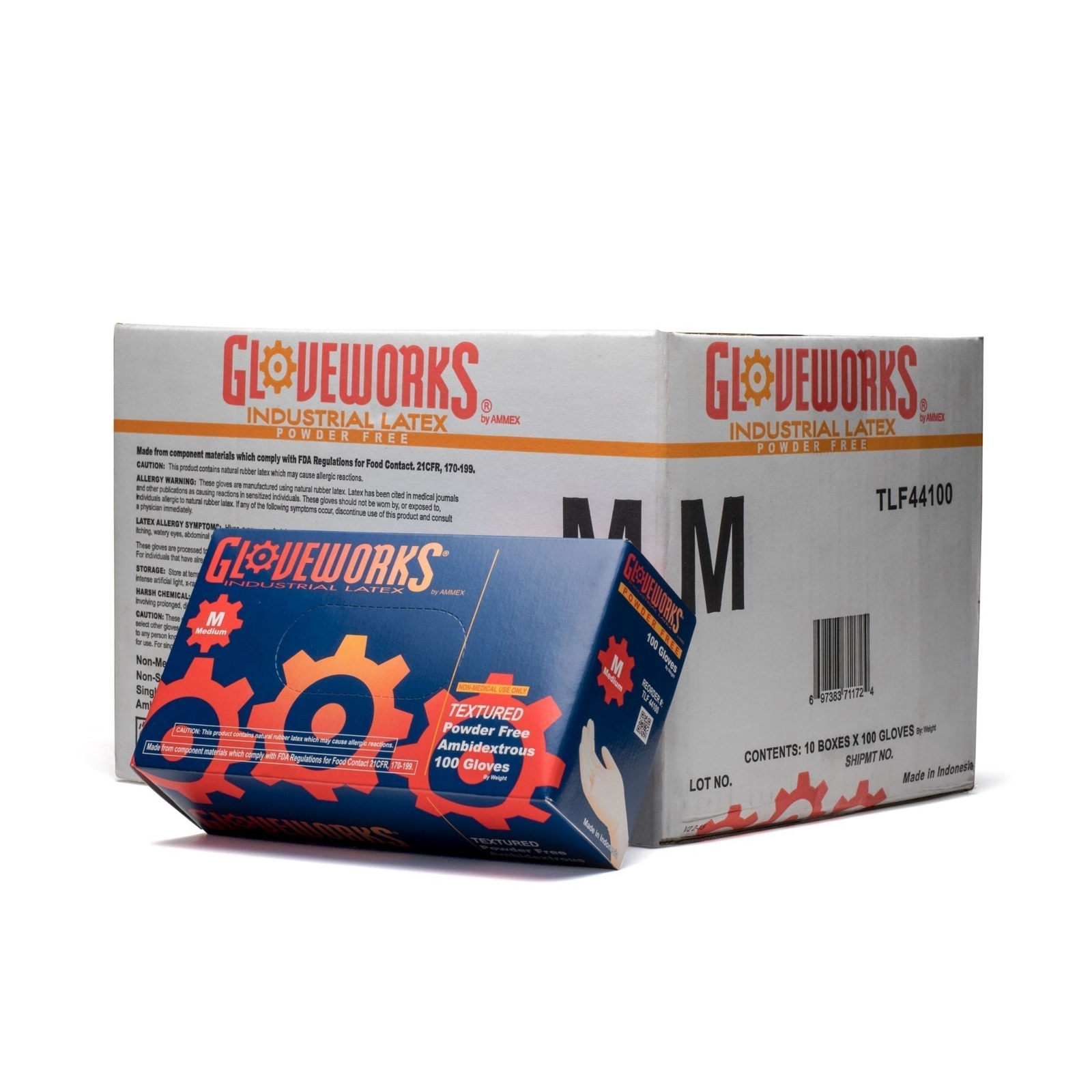 Gloveworks Latex Powder Free Disposable Gloves 1000 ct. – XS, S, M, L -Pick size