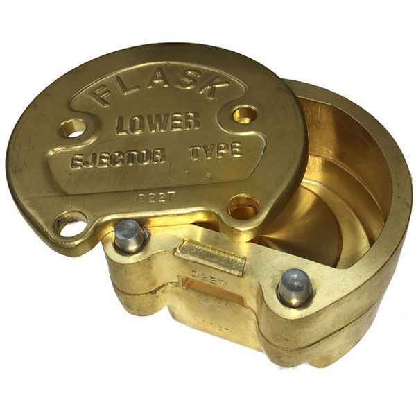 BesQual Lower Denture Flask, Ejector Type, Bronze Alloy