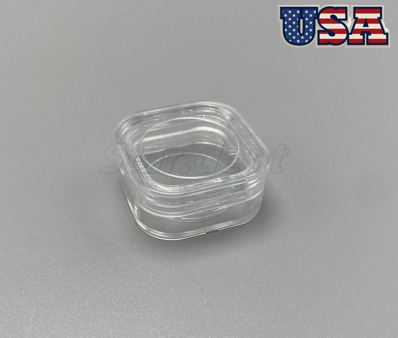 10pcs Denture Storage Box Dental Crown Box With Transparent Flexible Film Case
