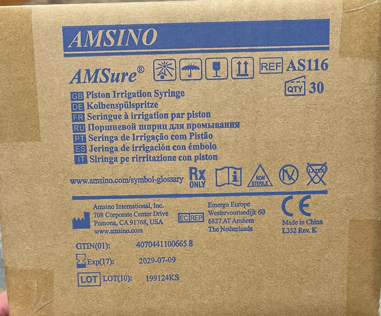 60 ml Piston Syringes-Case