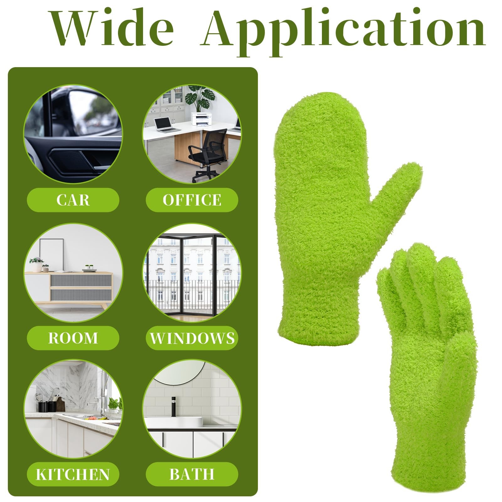 Aeaocvo 2 Pcs Microfiber Gloves for Plants, Reusable Leaf Cleaning Gloves, Wa…