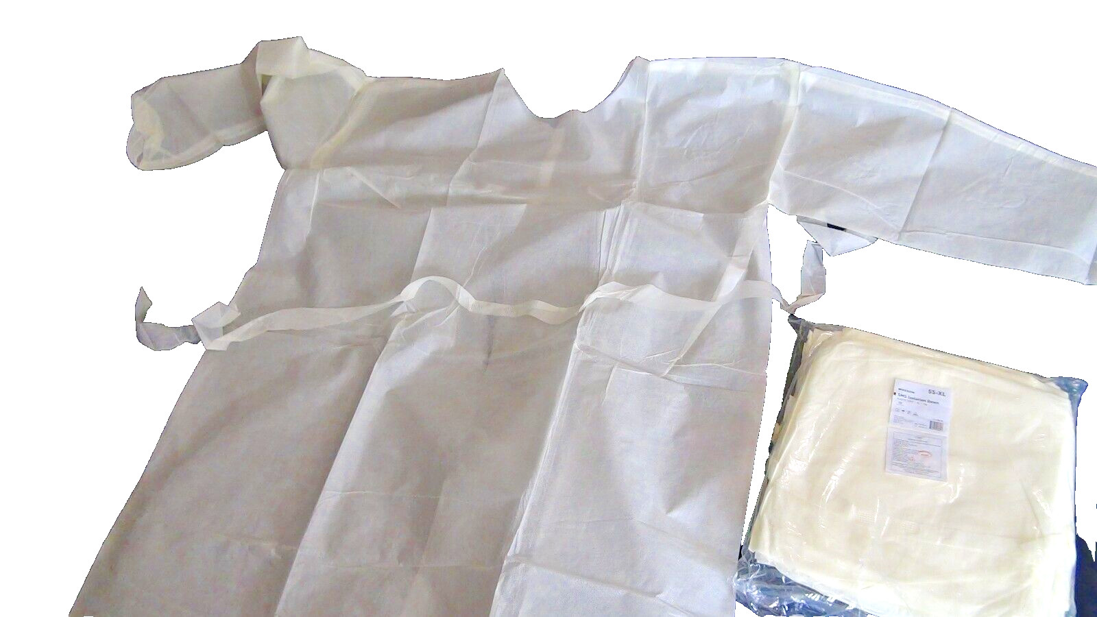 MCKESSON SMS Isolation Gown Long Sleeve Yellow (55-XL) 100 CT XL