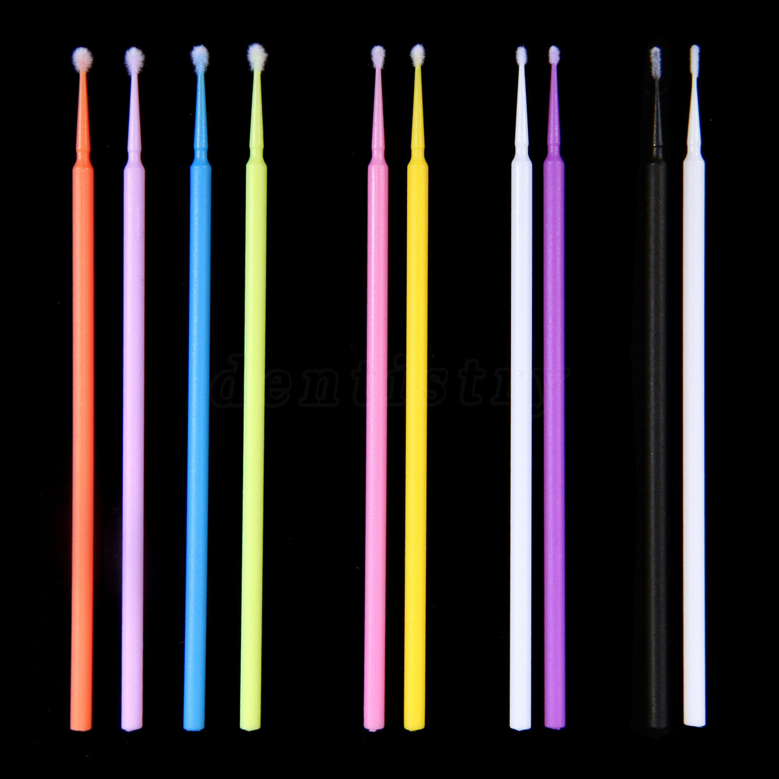 100Pcs/Bag Dental Microbrush Disposable Applicators Tips Micro Brush Cleaning
