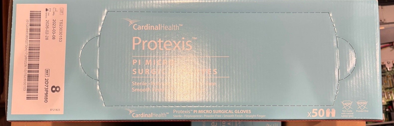 *200-Pairs* Cardinal Health Protexis PI Micro Surgical Size-8 Gloves 2D73PM75