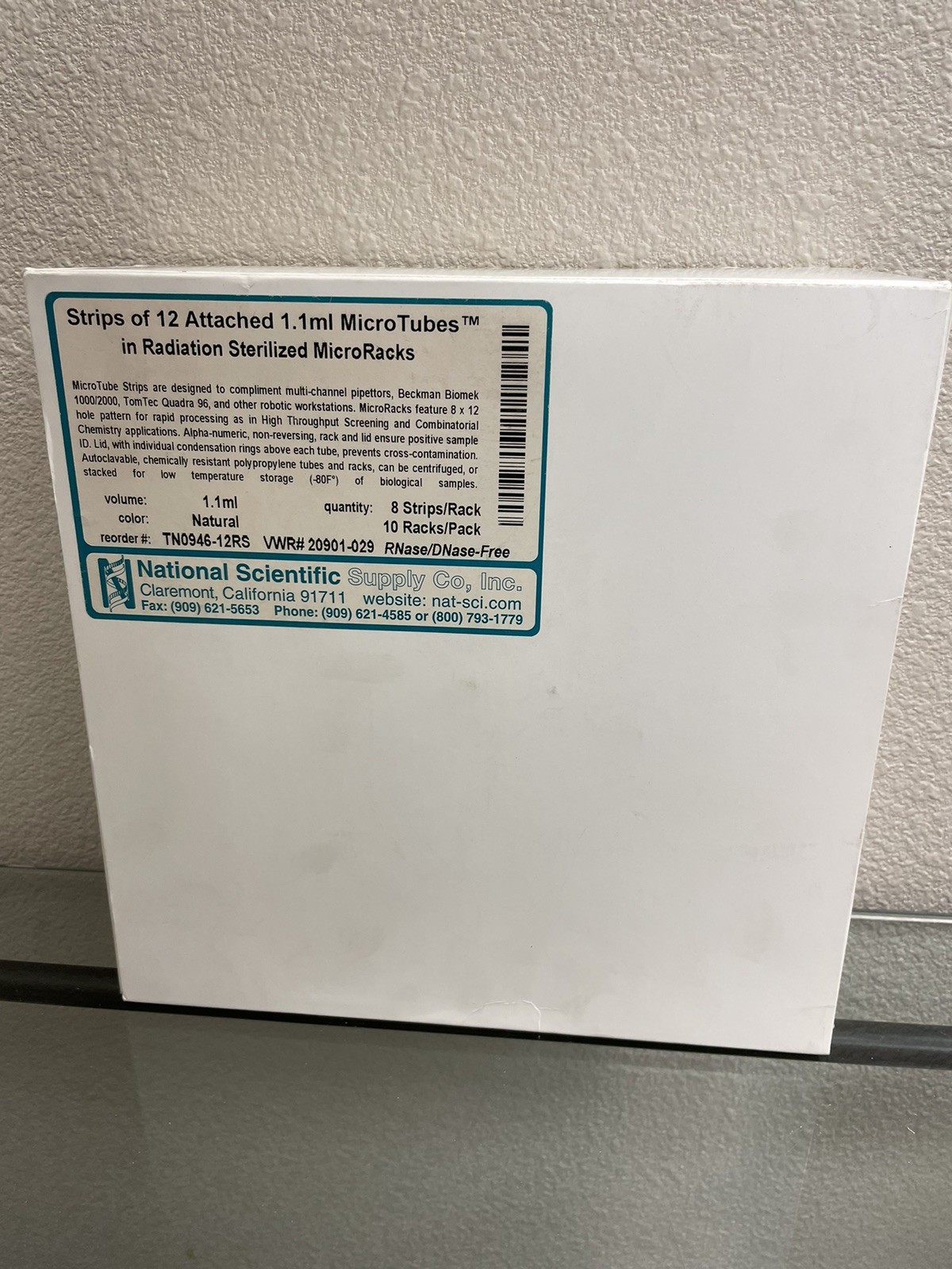 National Scientific MicroTube Strips 1.1ml, Qty. 72