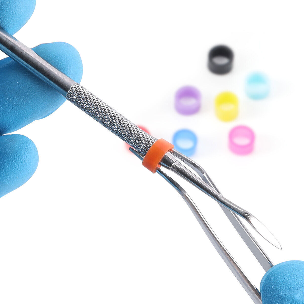 Dental Silicone Color Code Rings Circle Bands Instrument Large/Small 100Pcs/Box