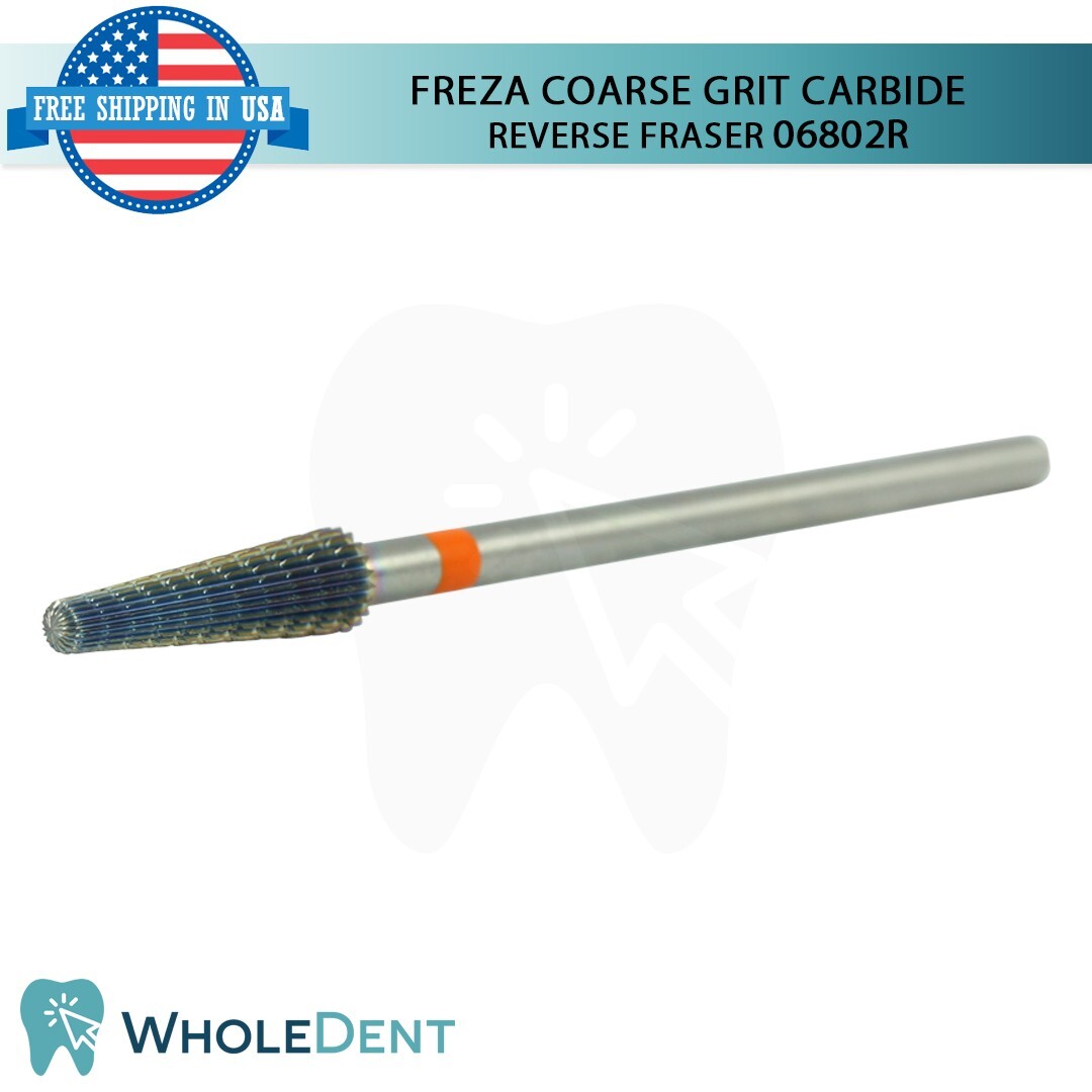 Freza Coarse Grit Carbide Reverse Fraser Ø4.0mm 06802R Dental Lab Cutters