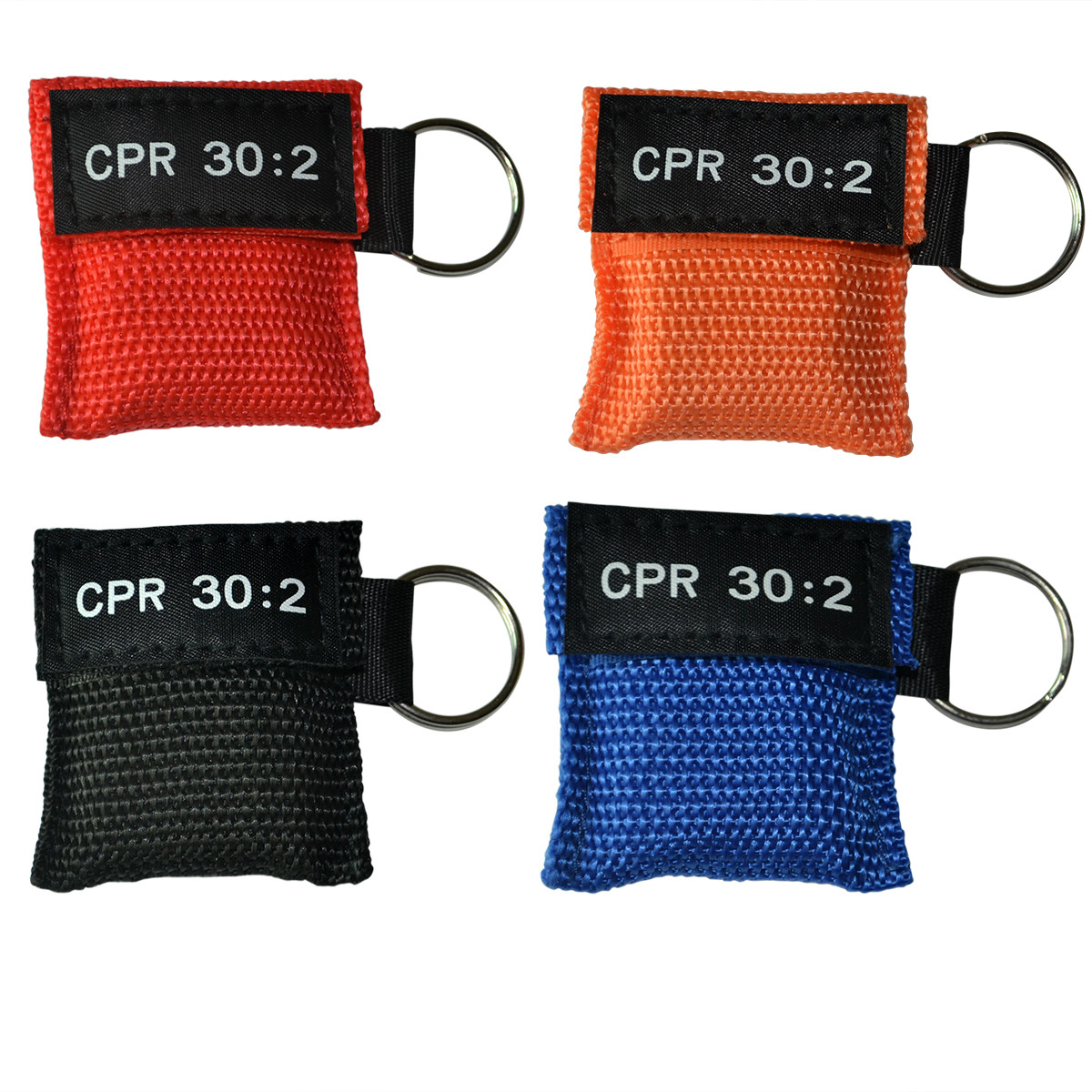 300pcs CPR Mask Random Color Keychain Pouch One-way Valve Respirater First Aid