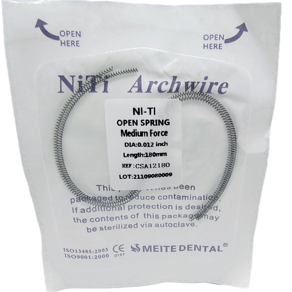 Orthodontic Dental Niti Open Coil Spring 0.010/0.012*180mm 2PCS/Pack