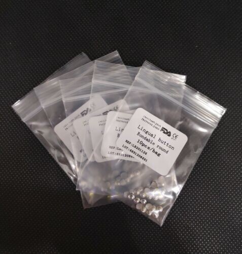 Dental Orthodontic Round Lingual Button Bondable Type 10Pcs/Kit
