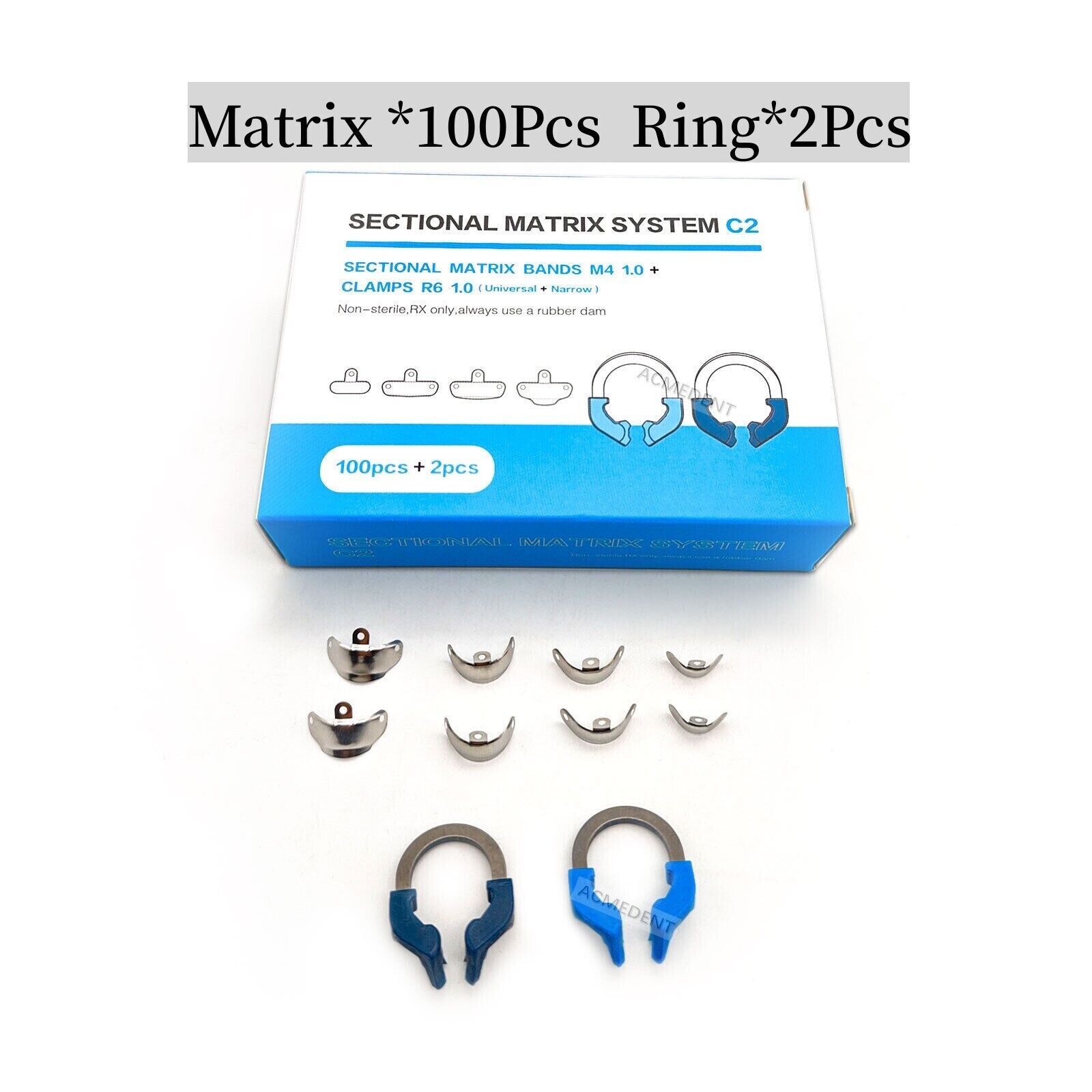 Plus Style Dental Matrix Narrow Ring Titanium Clamp Sectional Contoured