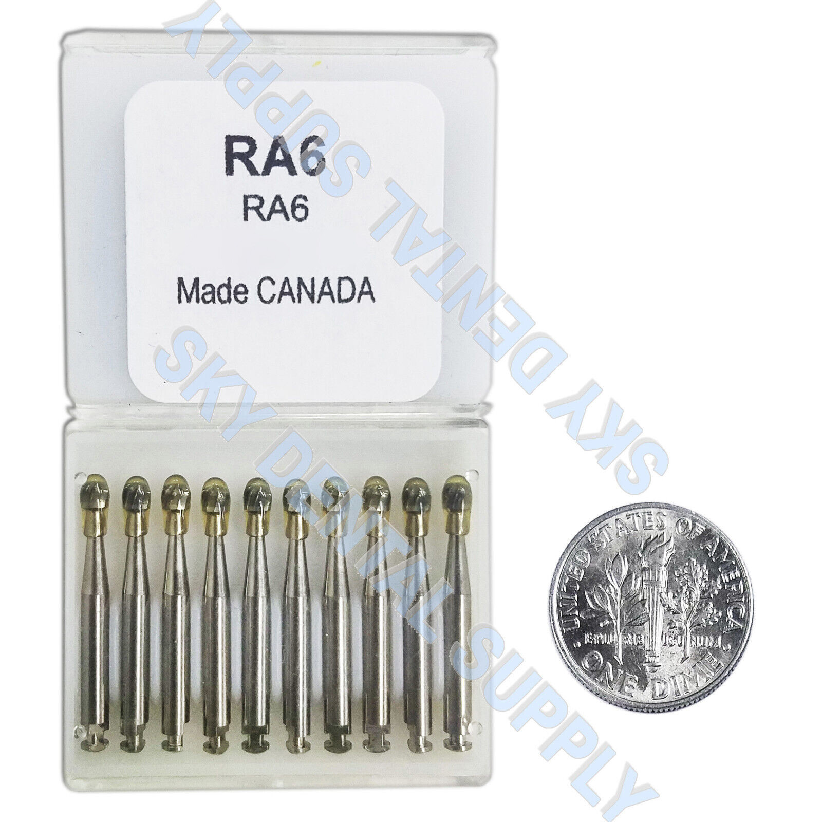 Beavers RA6 Carbide Burs for Low Speed Handpieces Made in Canada Bur 100-10