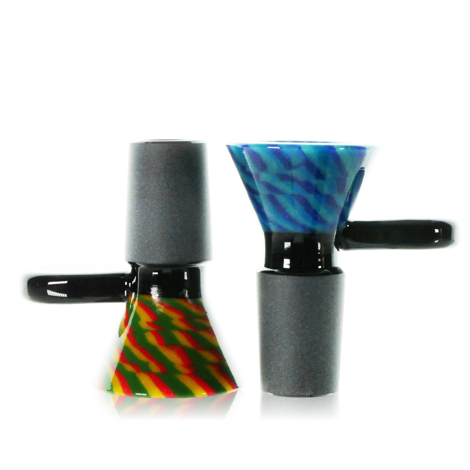 Lattichino Weave Funnel Slide Bowl Dichro Marble 14mm 18mm Tobacco Hookah Bong