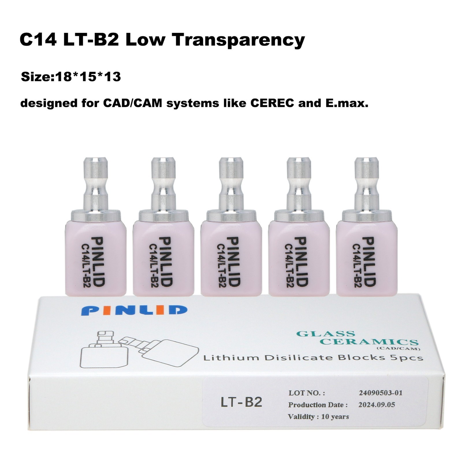 US C14 HT/LT B1/B2 EMAX Dental Glass Ceramic Lithium Dislicate CEREC Emax CAD