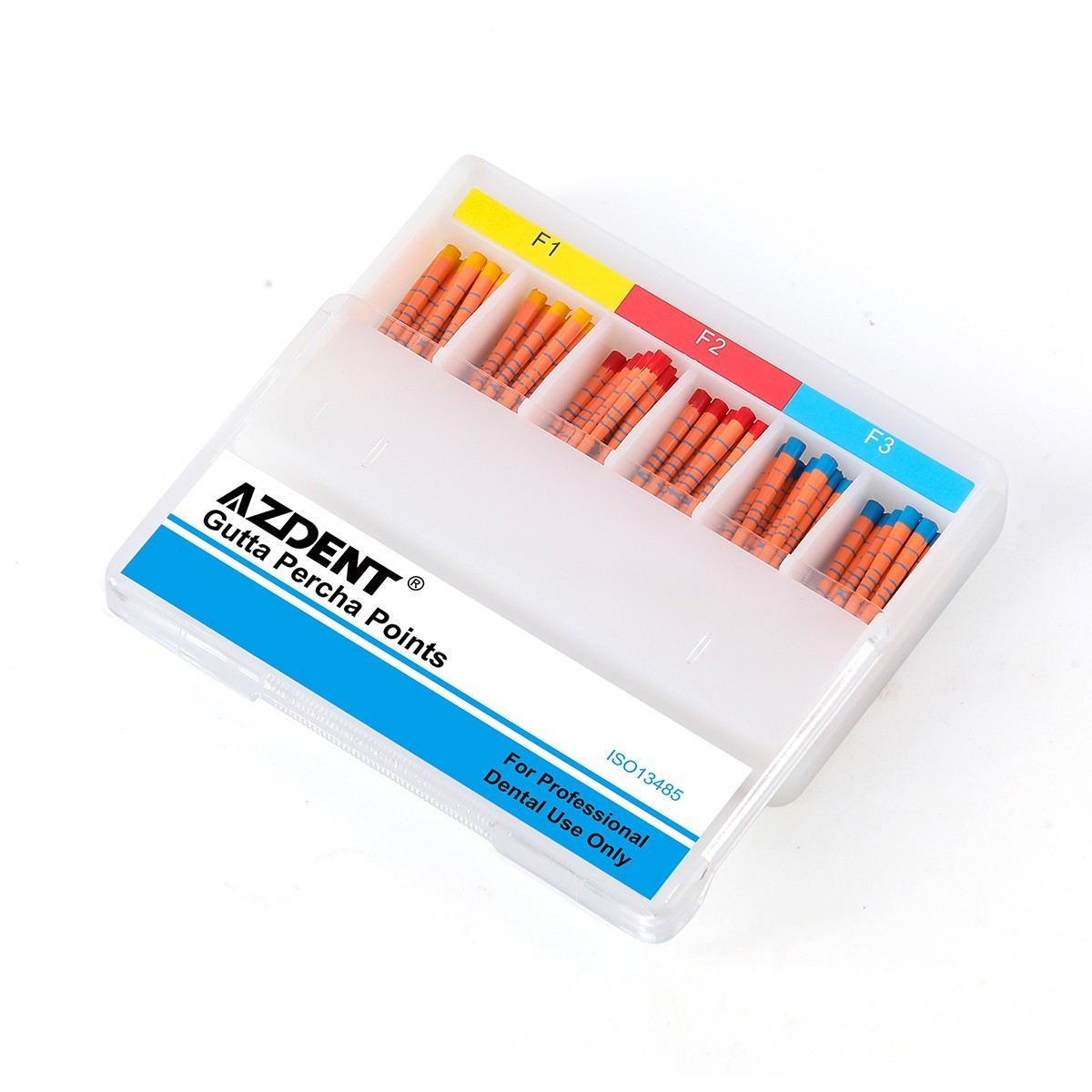 60pcs AZDENT Dental Endodontic Gutta Percha Points with Scale F1.F2.F3