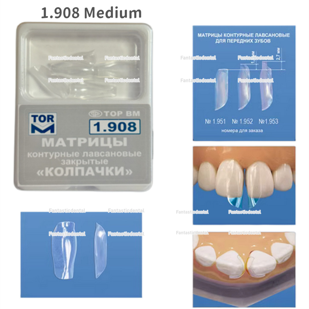 Dental Clear Matrix Transparent Anterior Matrices Bow Fit Bioclear L/M/S TOR VM
