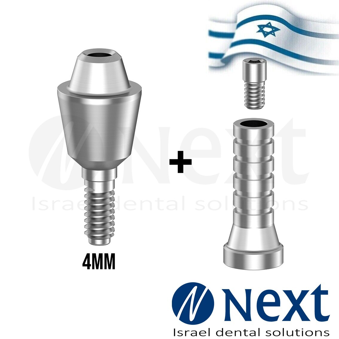 New Straight abutment Multi Unit 4 mm titanium sleeve screw 1.72