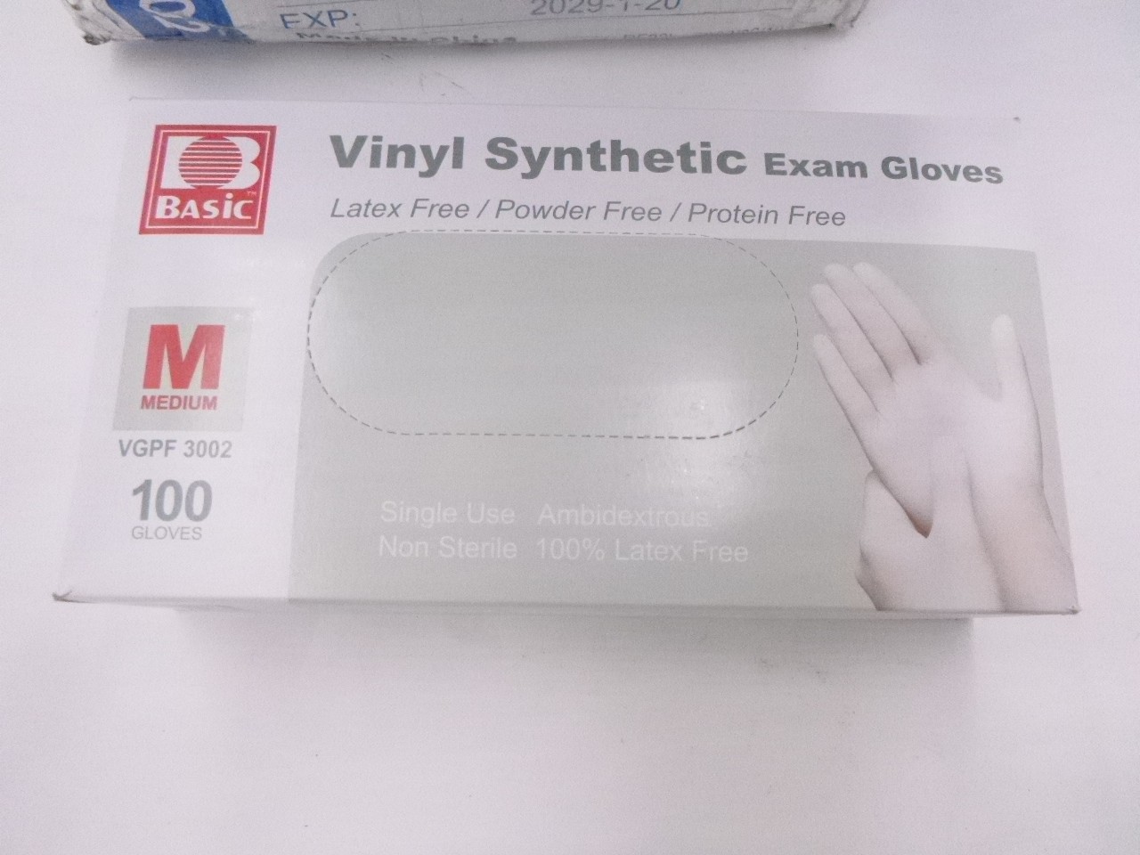 1000 Pairs Size Medium Basic Vinyl Synthetic Exam Gloves Latex Free, VGPF 3002