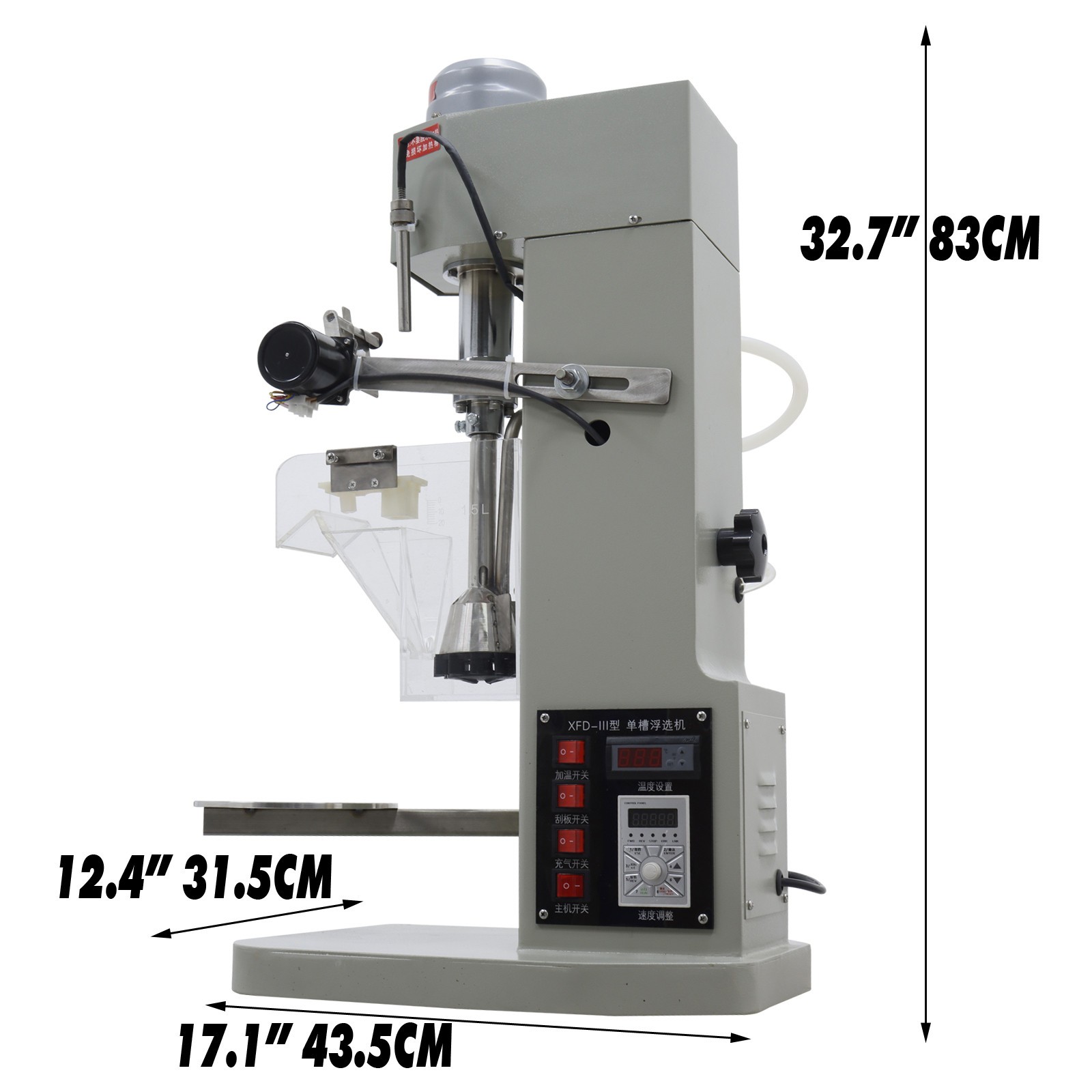 1.5L Laboratory Flotation Machine 110V Single Tank Mineral Processing Equipment