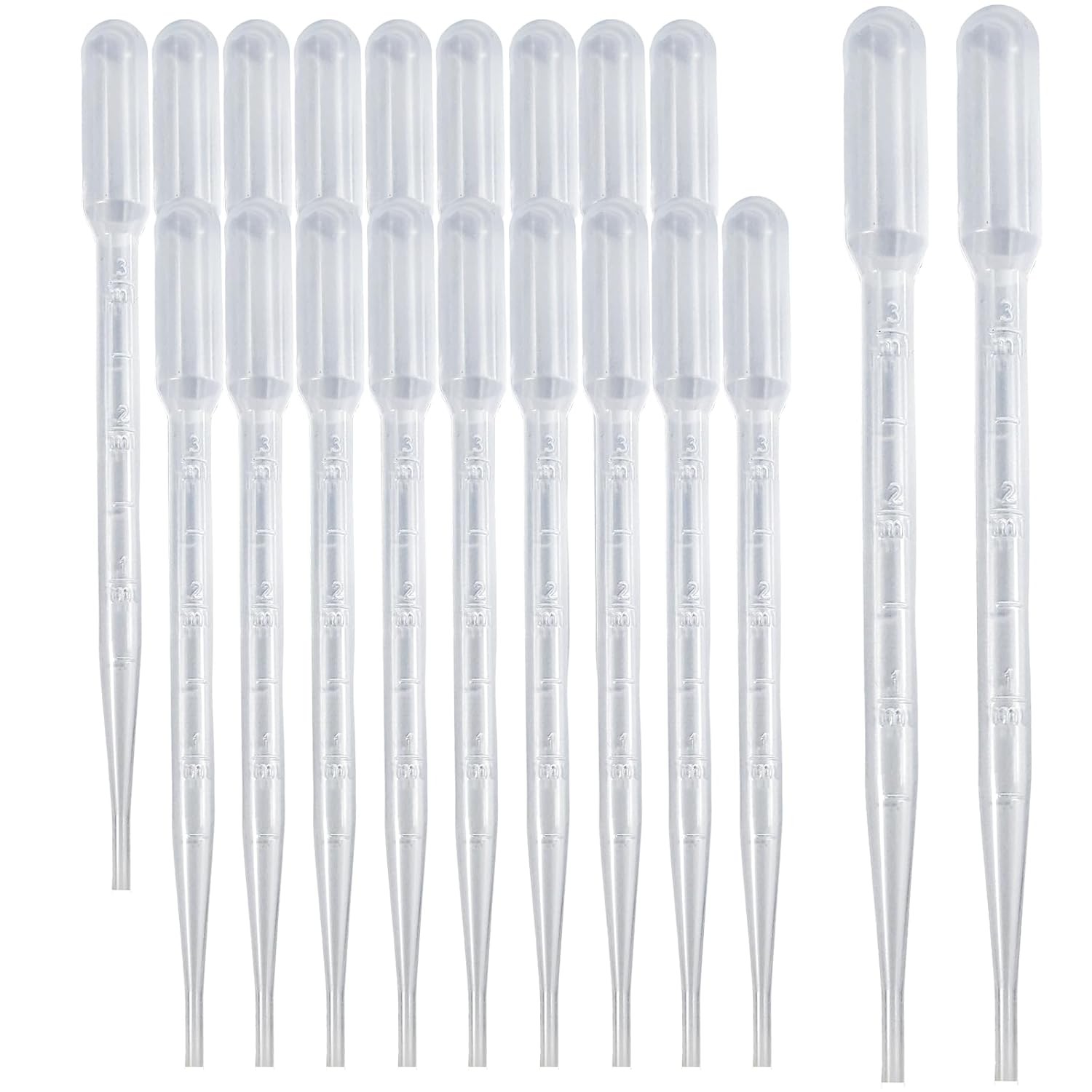 20 PCS 3ml Dropper Pipettes – Disposable for 3mL 20PCS