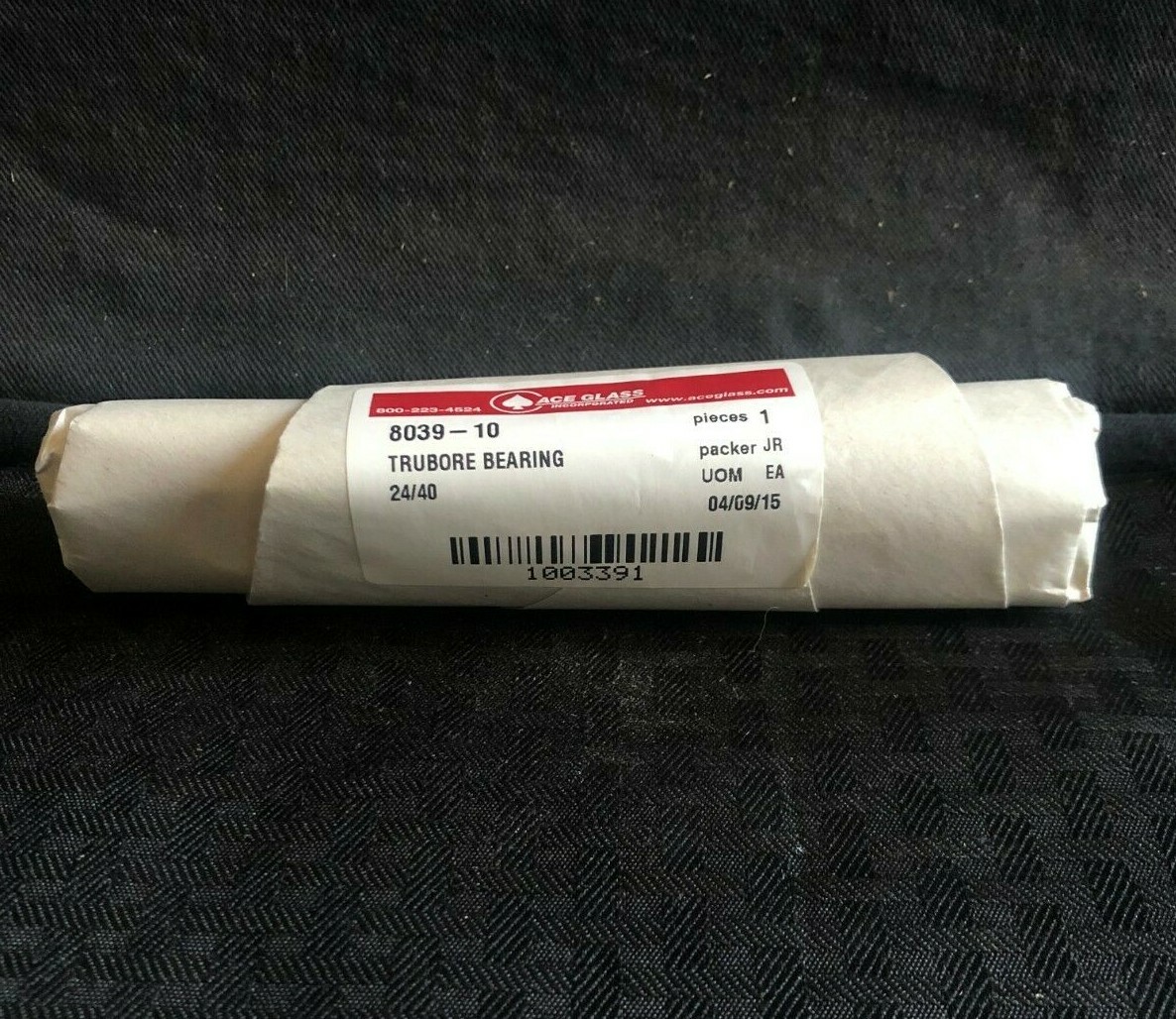New Ace Glass 24/40 Trubore Bearing for 10mm Shaft,w/ Tooled Lb. Cup 8039-10