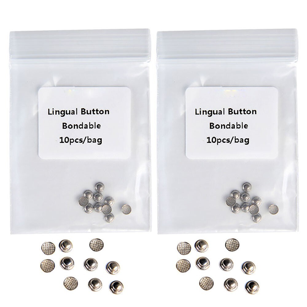 MacDent Dental Orthodontic Round Lingual Button Bondable Type 10Pcs/Kit