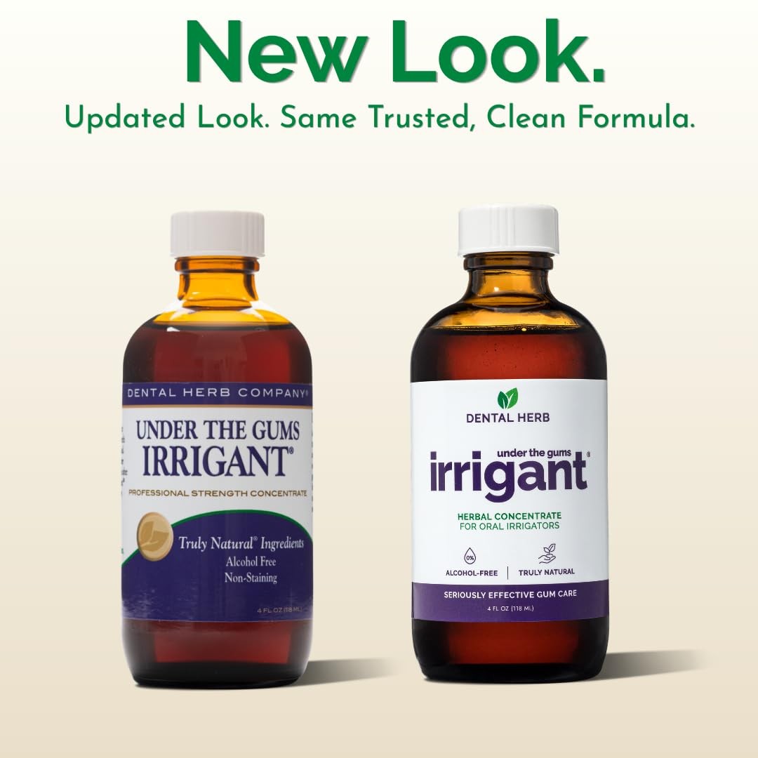 Under The Gums Irrigant Solution – Alcohol-Free, Vegan Herbal Solution for Wa…
