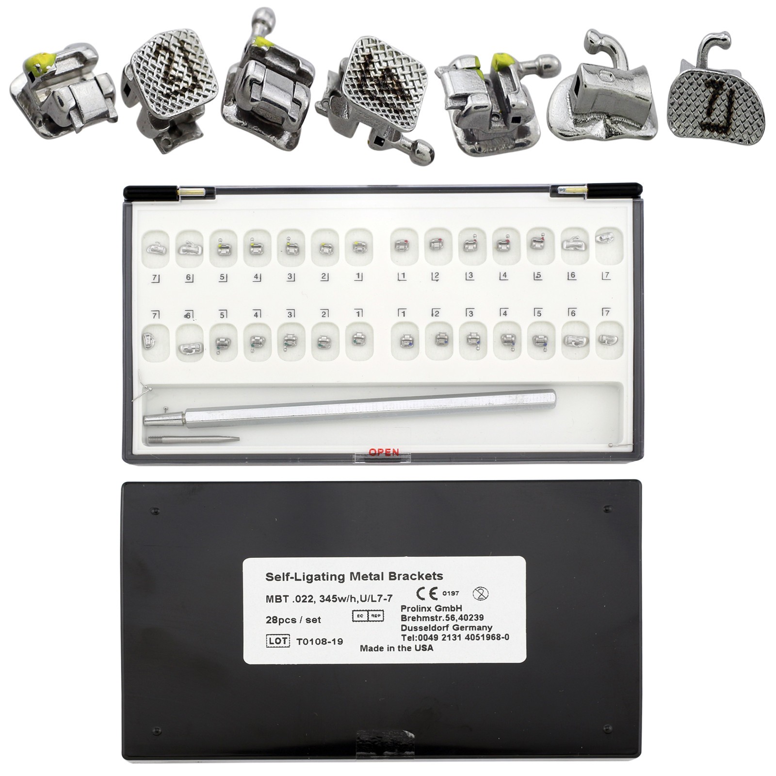 Orthodontic Thomas M Brackets Damon Self Ligating Metal Braces Roth MBT 022 345