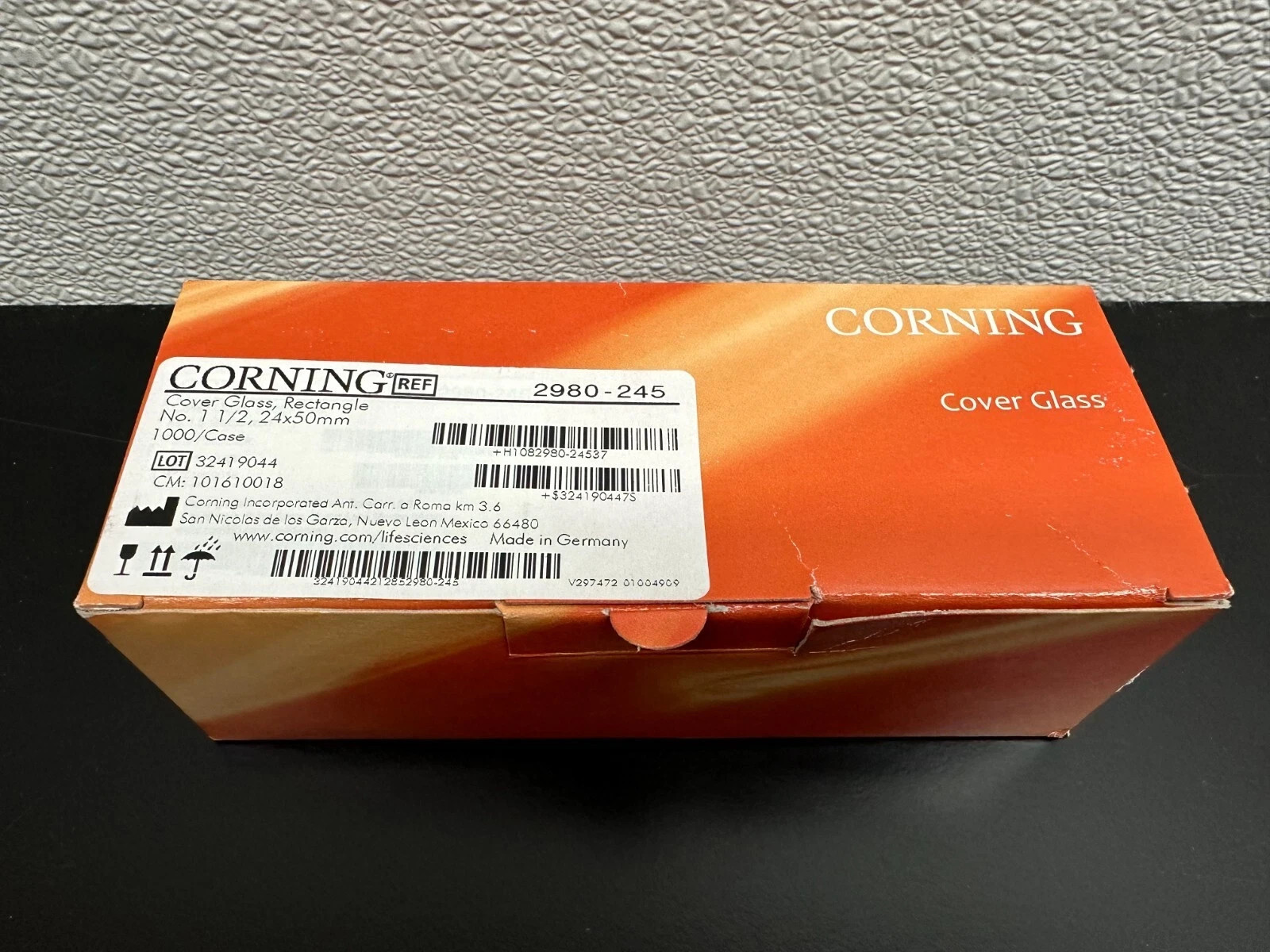 Corning REF 2980-245 Cover Glass Rectangle 1 1/2 24 x 50mm