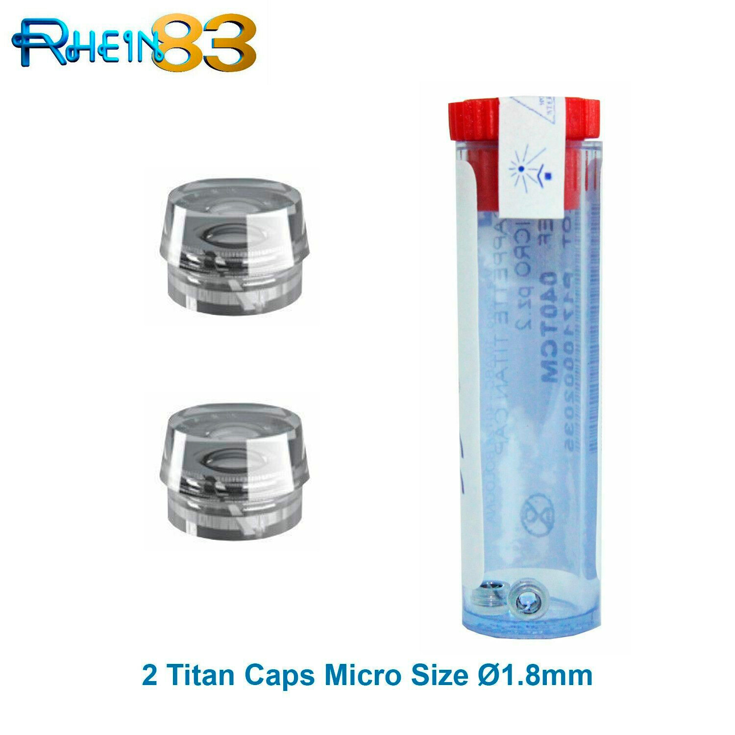 RS Dental Lab Implant Micro Size Ø1.8mm 2 Titanium Insert Caps Attachment