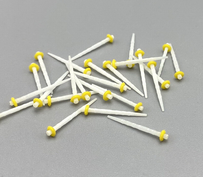 200Pcs Dental Glass Fiber Post Root Canal Pins Straight Screw 1.0-1.8mm Mix