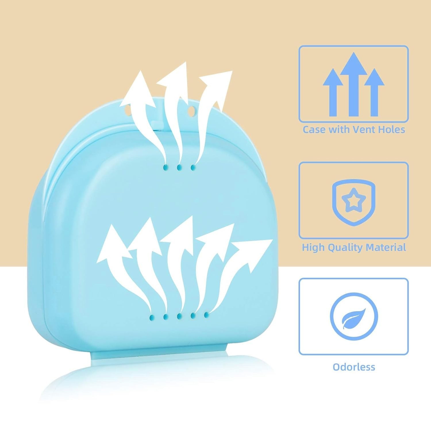 High-Quality Orthodontic Retainer Case with Vent Holes – Easy to Clean & Carry