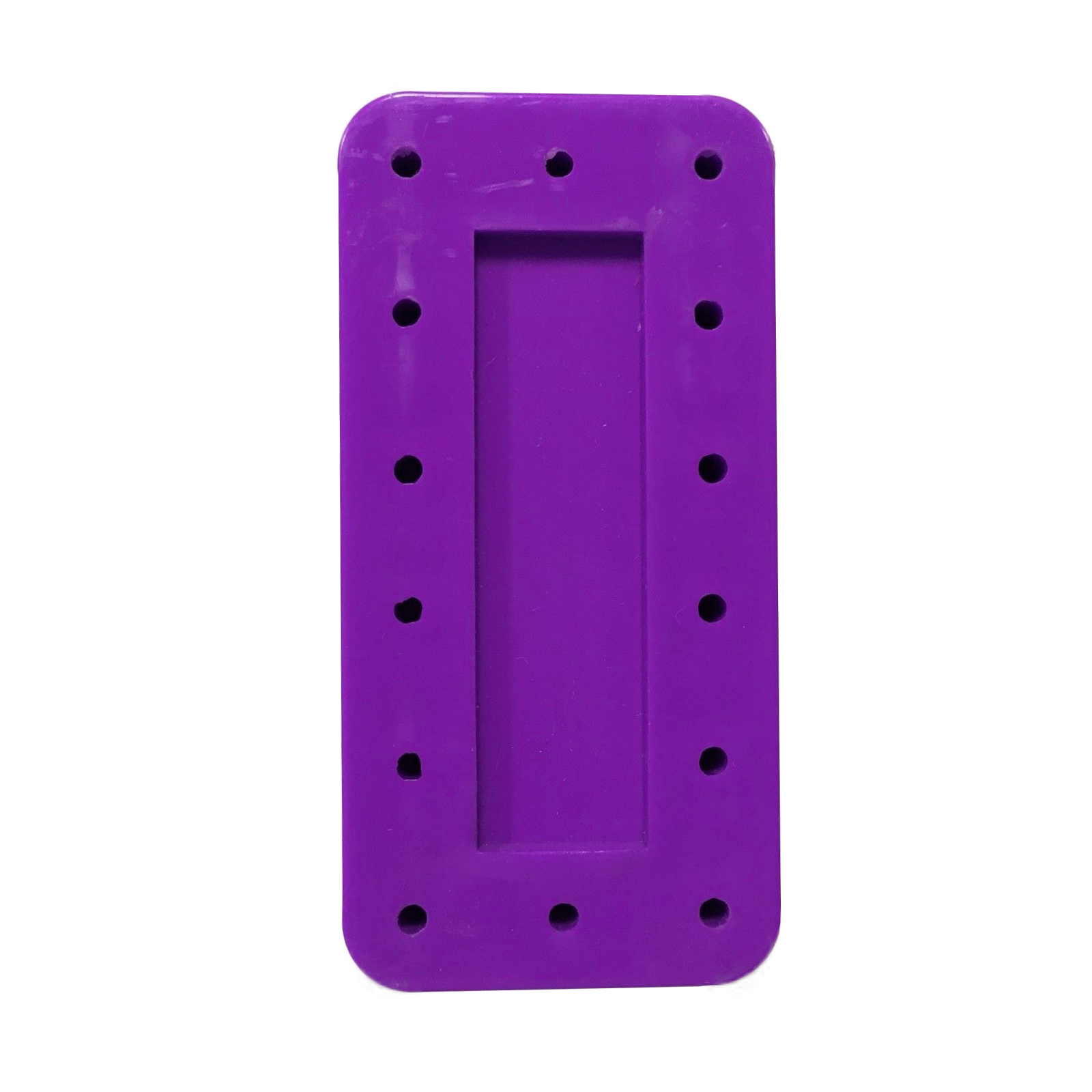 4X Neon Purple Rectangle Magnetic Dental Bur Stands Block Holder Station 14 Hole