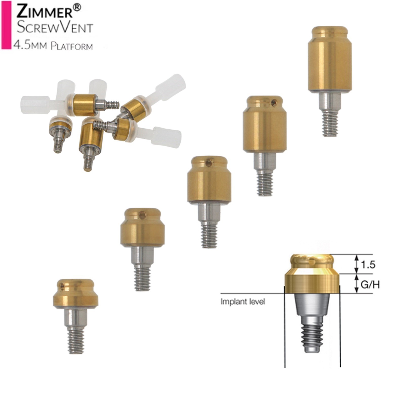 Dental Locator Abutment Compatible Multi Implant Systems Overdenture Attachment