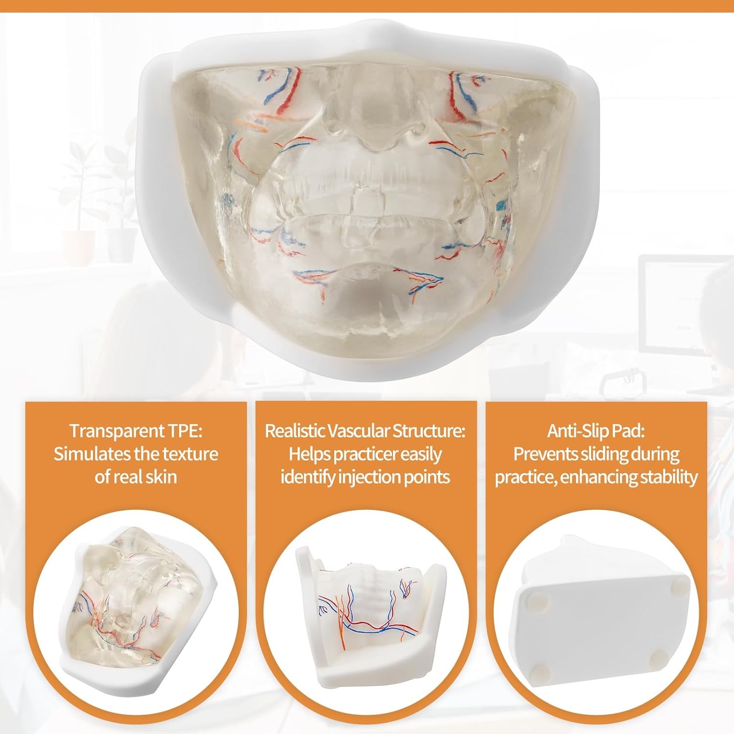 Transparent Eye Injection Model Lower Face Injection Training Model TPE Material