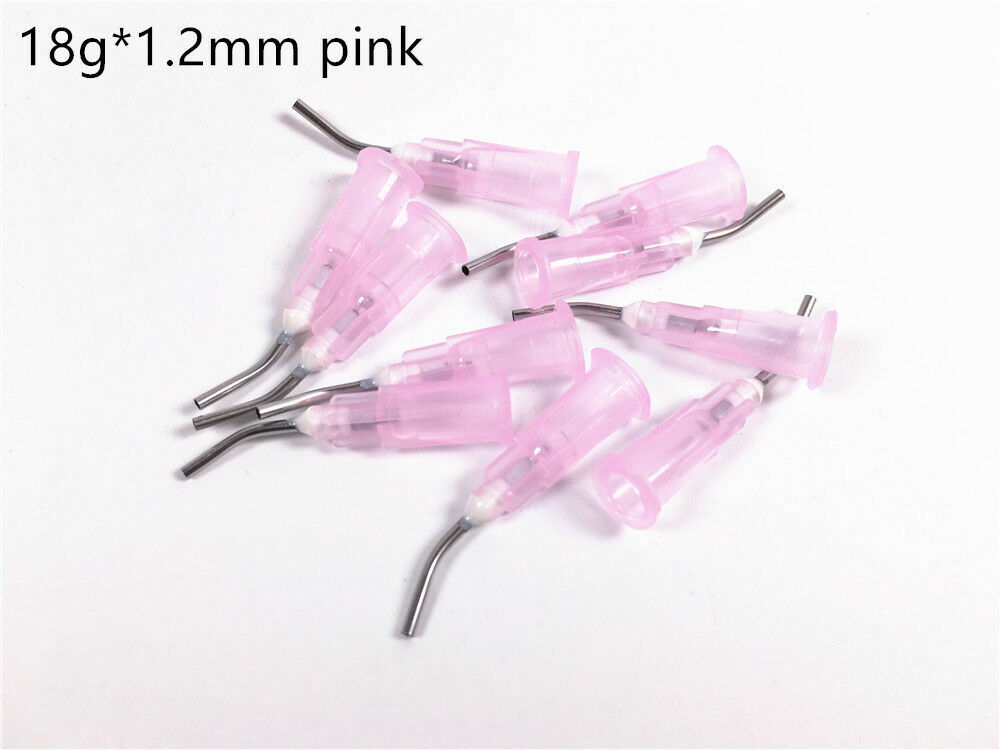 Dental Syringe Tips Applicator Prebent Brush End Conveyor Needle Tips