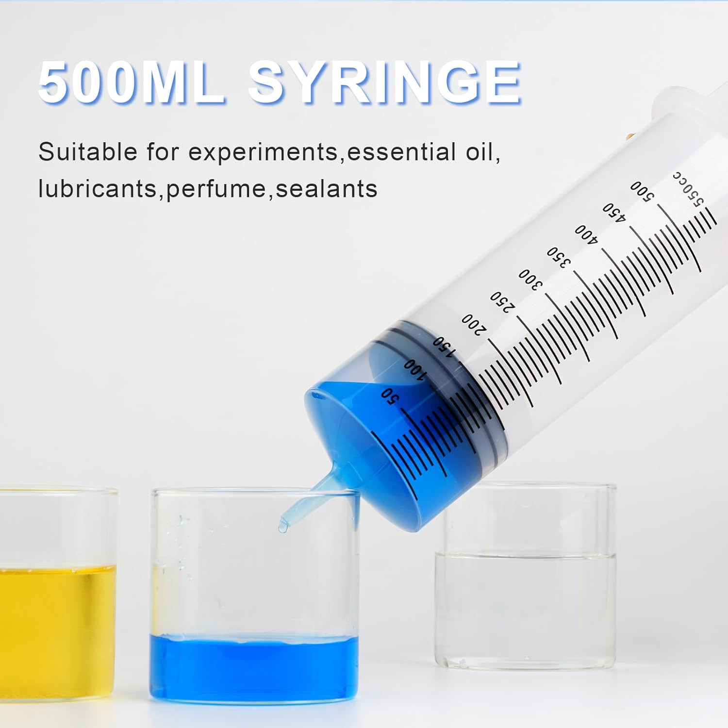 500ml Large Syringes, Individually Sterile Sealed Plastic Syringe for…