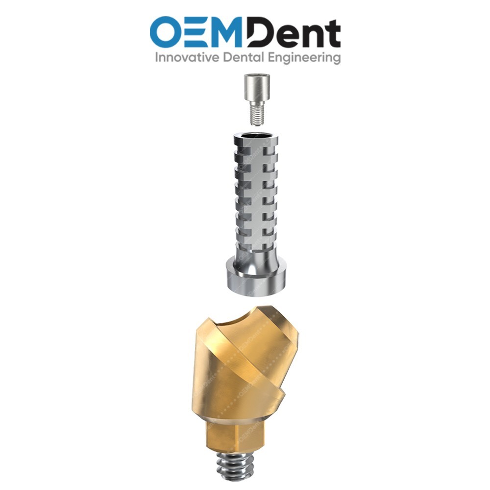 Dental Angulated Multi Unit 1.6 Titanium Sleeve Set 45° SGS® Compatible Int Hex