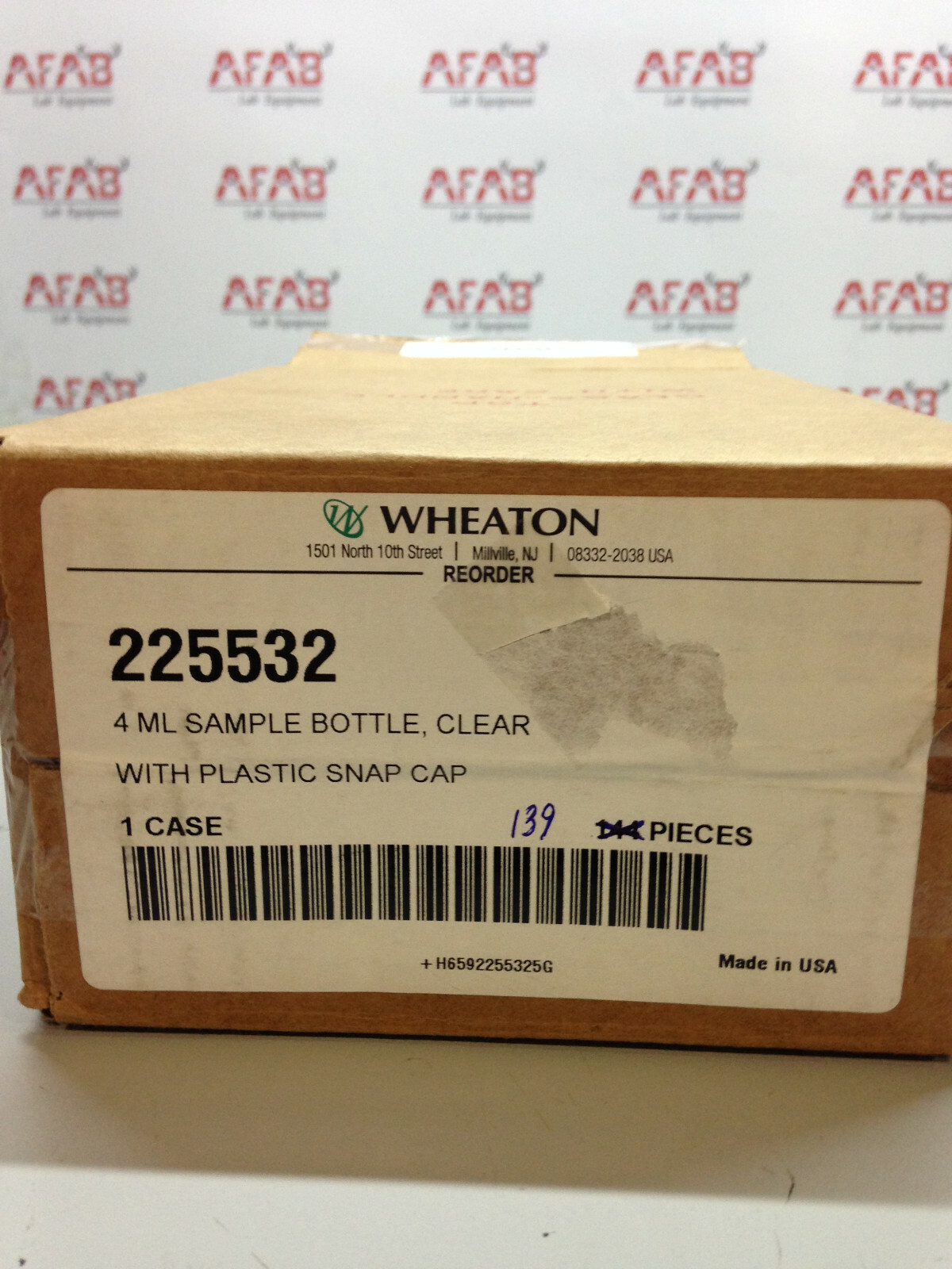 Wheaton 4mL Clear Sample Bottle w/Plastic Snap Cap (139 pcs)