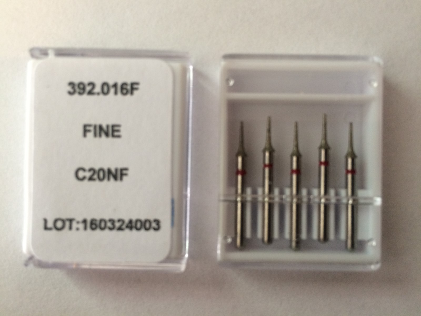 C20NF Crosstech High Speed Diamond Dental Mosquito Bur Fine 392-016 5pk