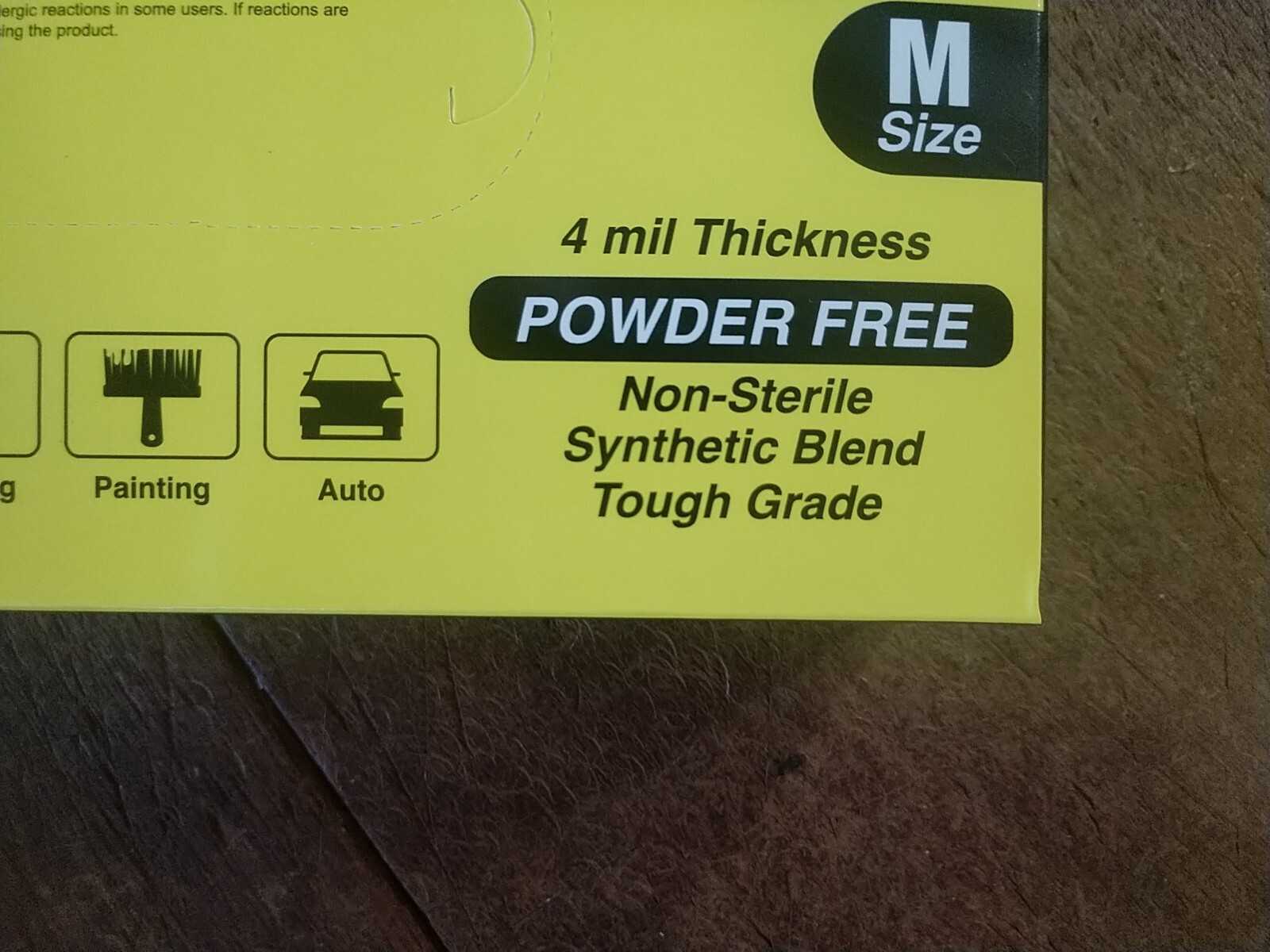 50 MED. Black Nitrile Disposable Gloves 4 Mil, Powder Free, Synthetic (1-shelf)