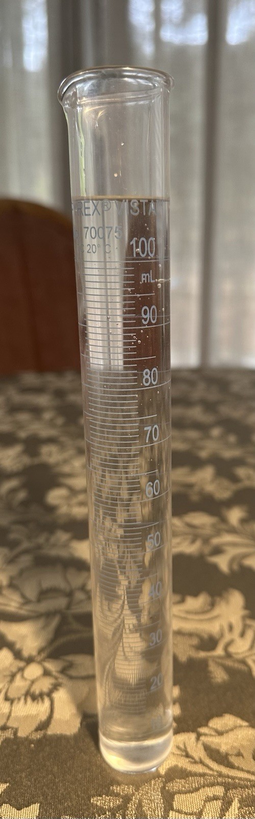 Lot of 5 Pyrex Vista 100mL Graduated Cylinder Glass Lab Measuring