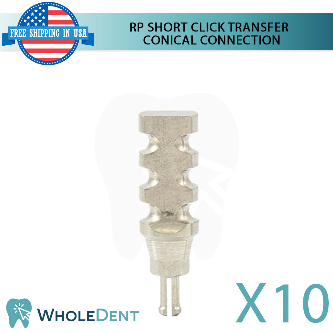 10x RP Conical Connection Short Click Transfer Titanium Dental Implant Abutment